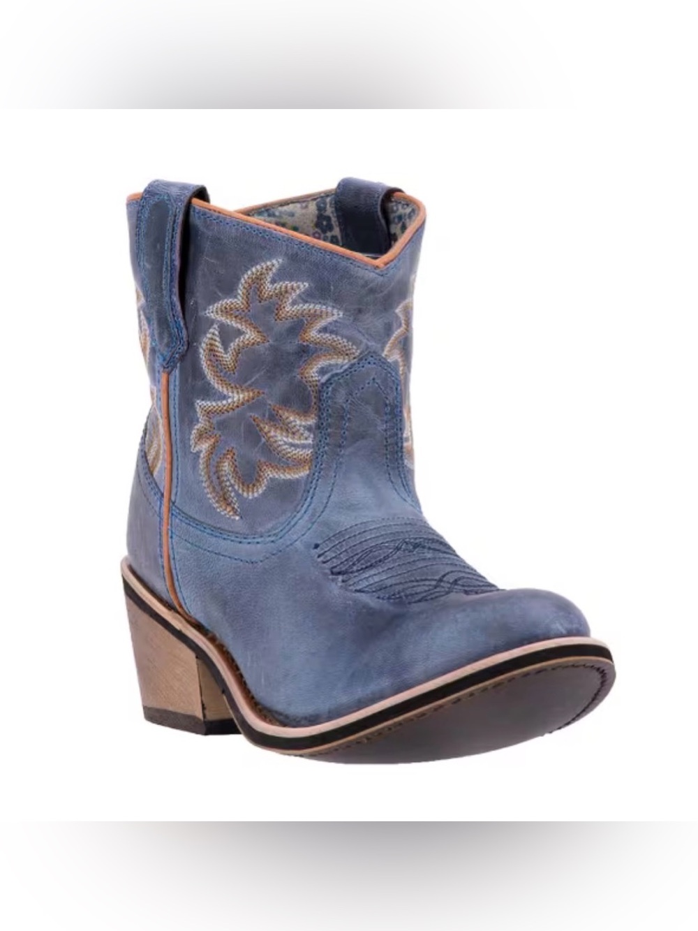 Laredo Women's size 7 Sapphrye Western Boots distressed navy blue leather